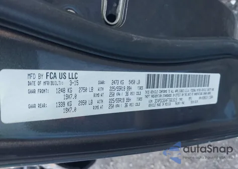 2015 Dodge Journey Crossroad from USA, damaged, VIN 3C4PDCGG4FT661615